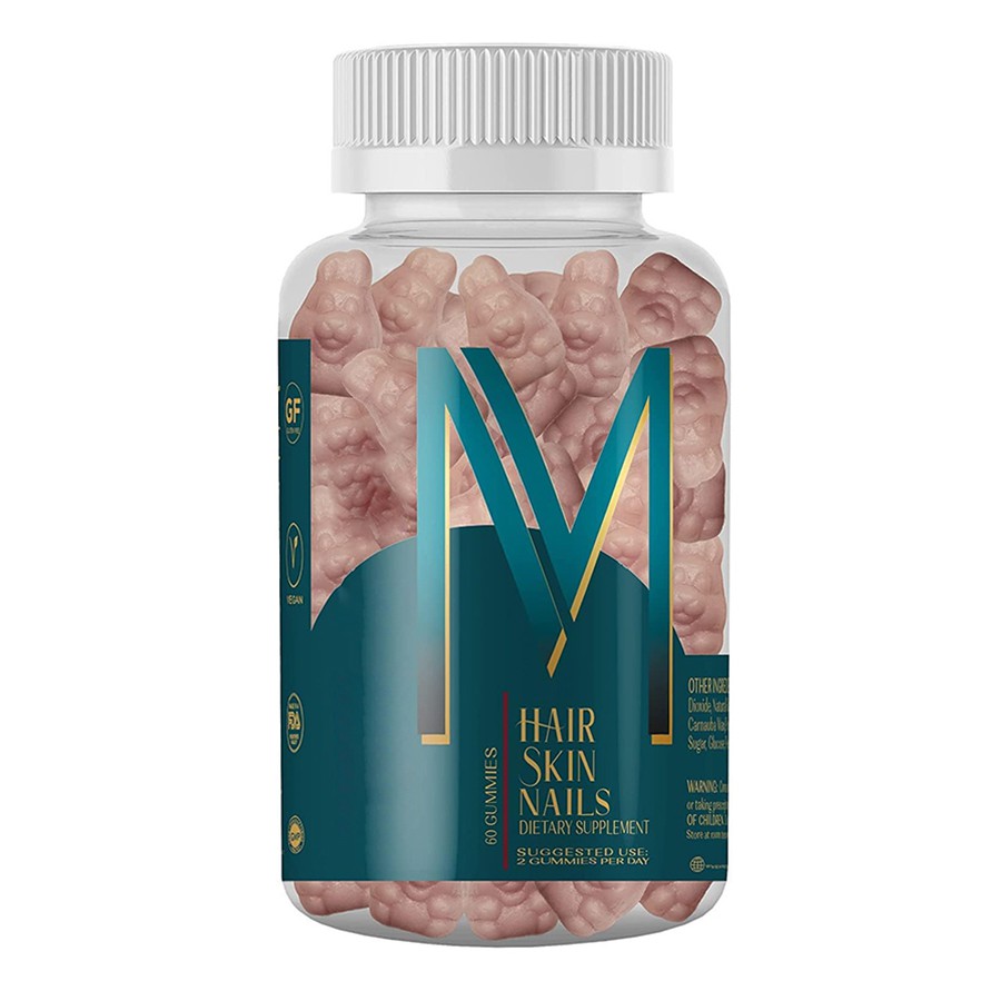 M Hair Skin Nails Supplément alimentaire Gummies Nature Multivitamine pour les cheveux vibrants, peau éclatante Nails forts