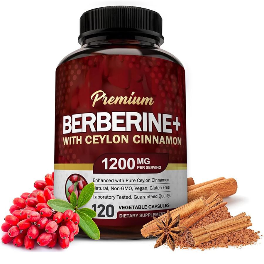 Berbérine premium avec la formule à double action de Ceylan Cinnamon Nature pour le bien-être métabolique entier du corps