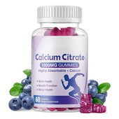 Citrate de calcium 1000 mg de gummies familiale bien axée pour les muscles et les nerfs des os forts