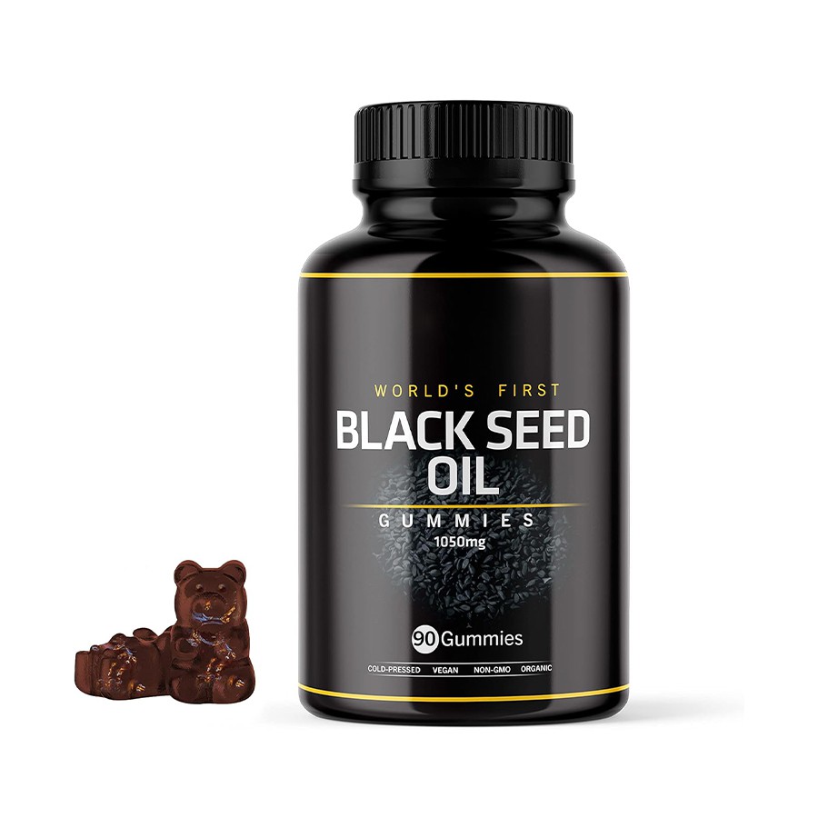 Première huile de graines noires au monde Gummies Nature Multidimensional Wellness Support antioxydant et stimulation de la peau Vitalité holistique